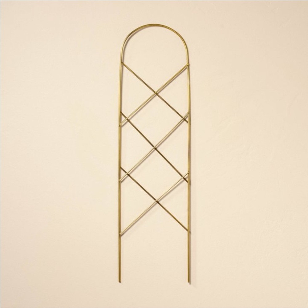 6"x22" Metal Plant Trellis Brass Finish - Hearth & Hand Magnolia